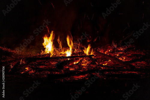 Camp Fire Christmas in July Tree Burning