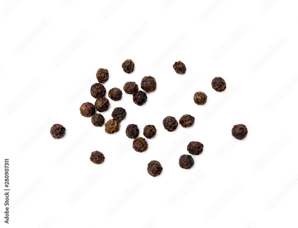 Scattered pepper isolated on white background Scattered pepper isolated on white background