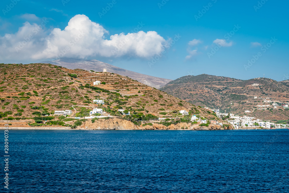 Landscape of Amorgos Island, Greece.