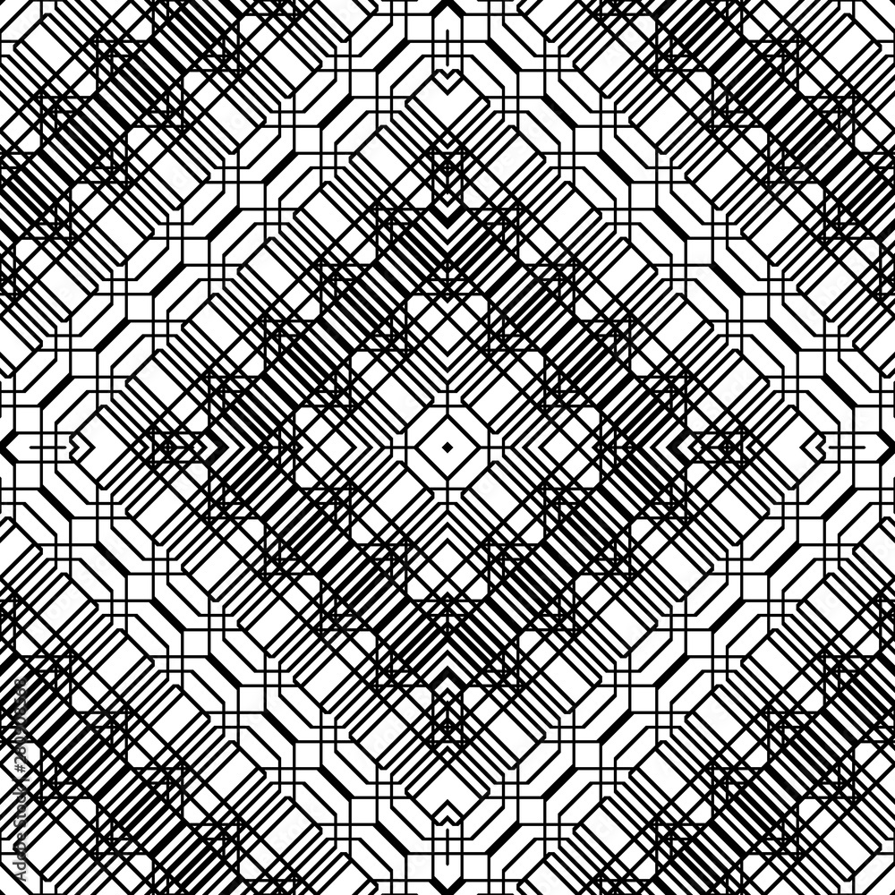 Design seamless monochrome geometric pattern