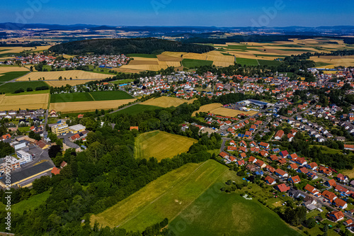 Das Dorf Frielendorf in Hessen aus der Luft