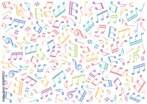 音符の背景イメージ素材