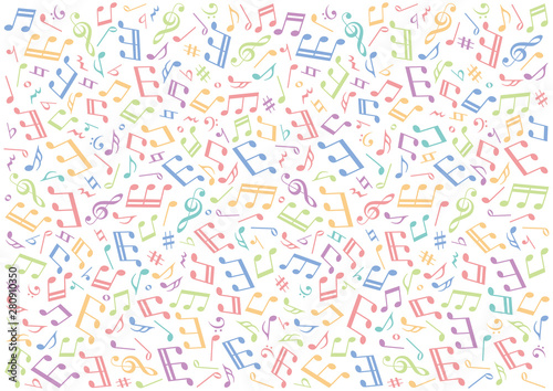 音符の背景イメージ素材