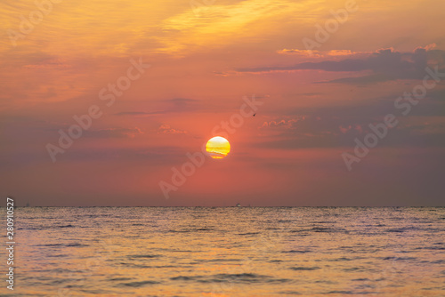 beautiful sunrise on the Adriatic coast