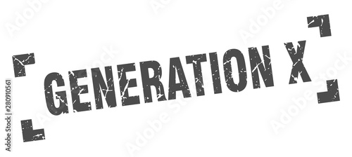 generation x stamp. generation x square grunge sign. generation x