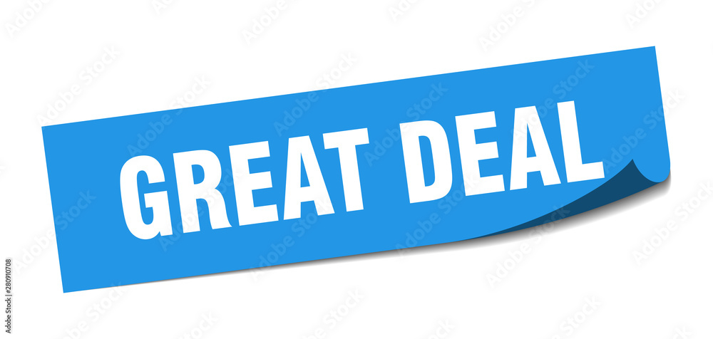 great deal sticker. great deal square isolated sign. great deal