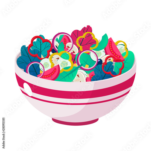 Bowl of vegetable salad. Concept of healthy food.