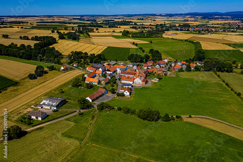 Salmshausen in Hessen mit der Drohne