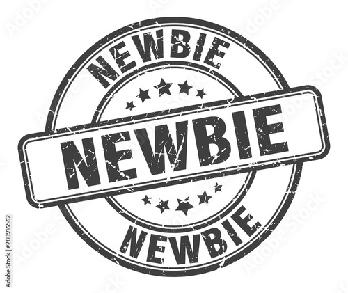 newbie stamp. newbie round grunge sign. newbie