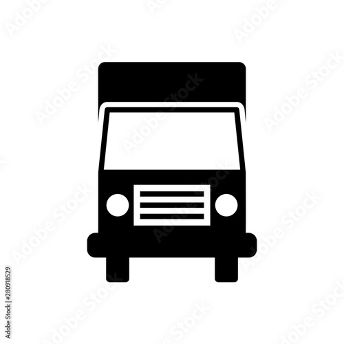 van front view icon vector on white background, van front view trendy filled icons from Transport collection. Truck symbol
