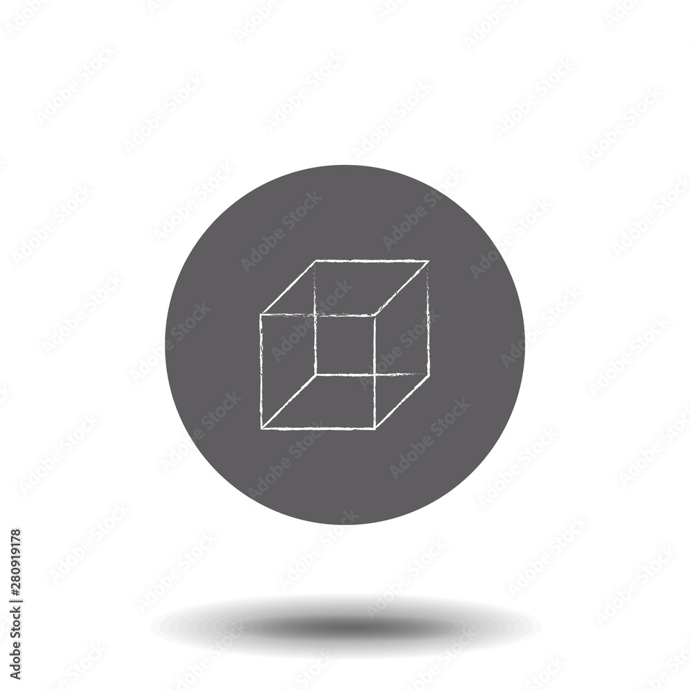 Isometric cube vector icon. 3D square sign. Box symbol Isometric cube vector icon. 3D square sign. Box symbol