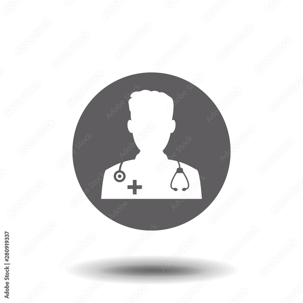 Medical Doctor Icon - Male Health Care Physician With Stethoscope Vector illustration Medical Doctor Icon - Male Health Care Physician With Stethoscope Vector illustration