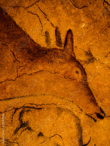 Fotografie Great deer in the cave painting of Altamira