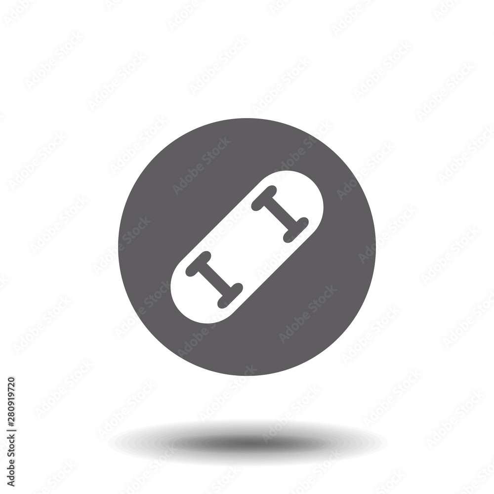 The skateboard icon. Skateboarding symbol. Flat Vector illustration The skateboard icon. Skateboarding symbol. Flat Vector illustration