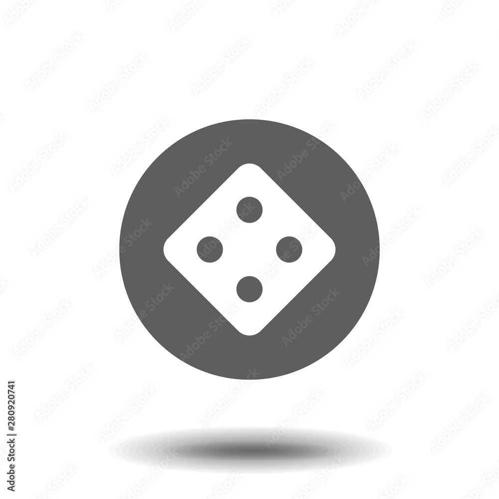Dices icon flat. Illustration isolated vector sign symbol Dices icon flat. Illustration isolated vector sign symbol