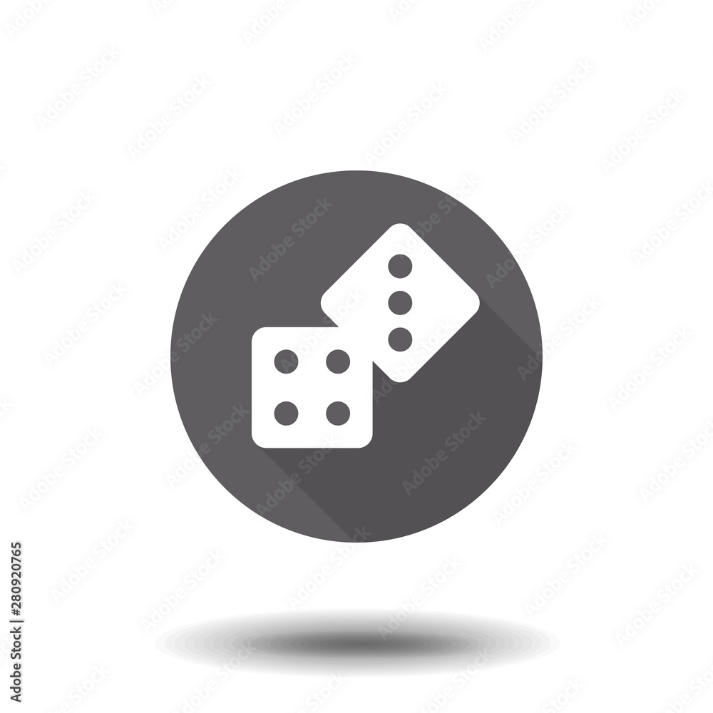 Dices icon flat. Illustration isolated vector sign symbol Dices icon flat. Illustration isolated vector sign symbol