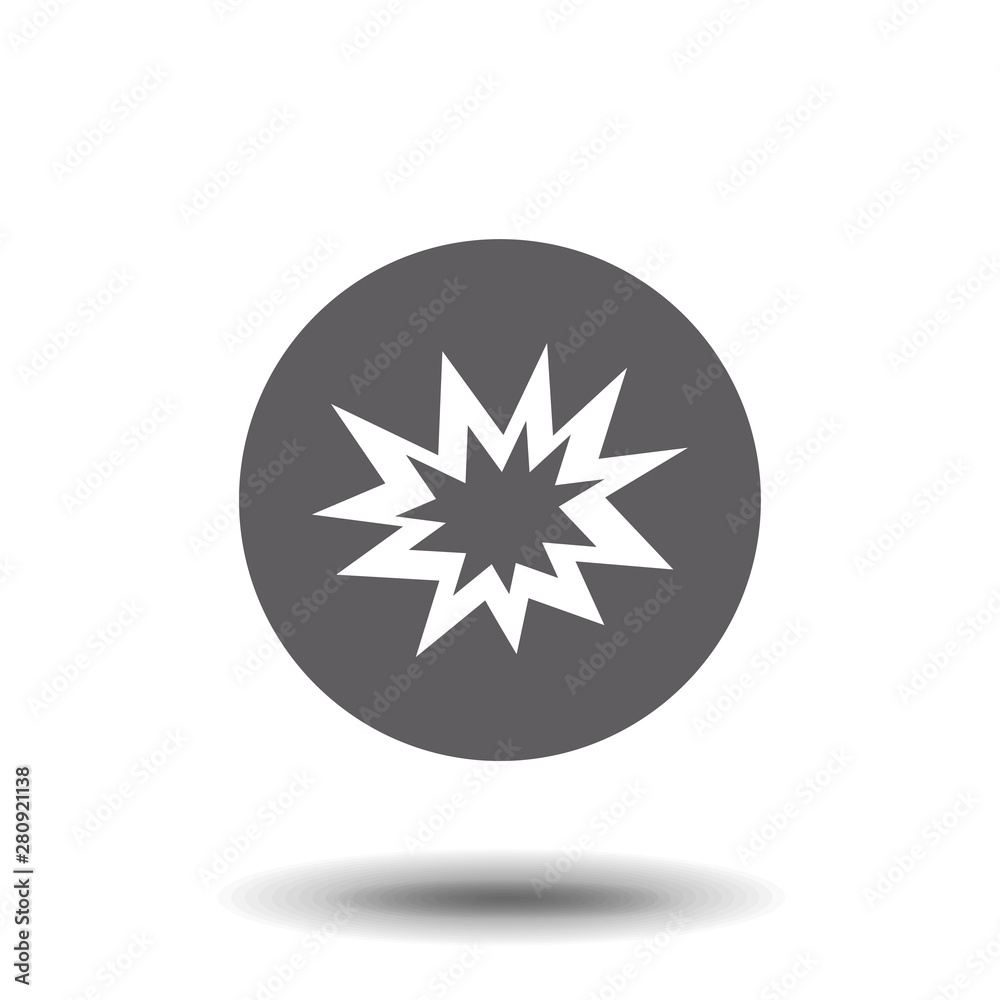 Boom icon. Flat vector illustration. Suitable for mobile apps, web app. Boom icon. Flat vector illustration. Suitable for mobile apps, web app.