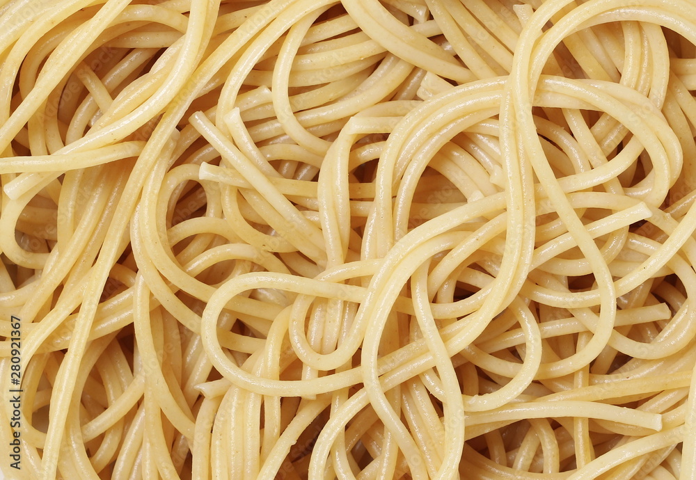 Spaghetti, pasta background and texture, top view