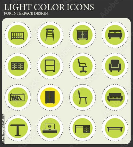Furniture simply icons