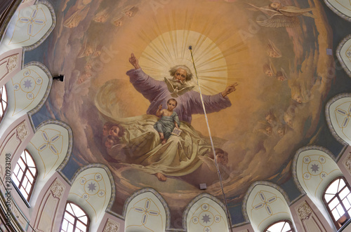 Deckenfresco in russischen Kloster Iwan des Schrecklichen