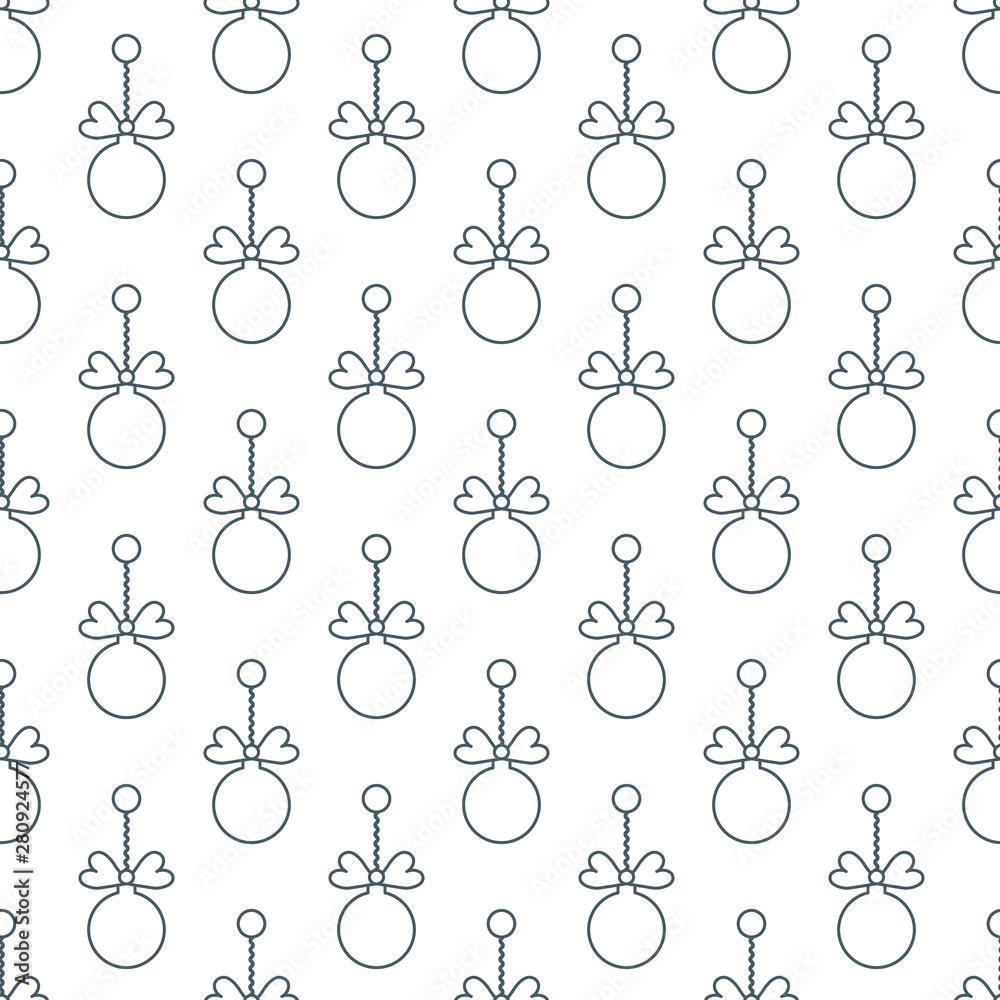 Seamless pattern with Christmas balls. New Year