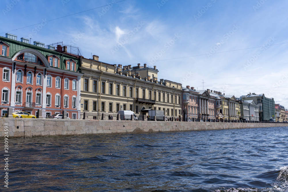 River Moika, Saint Petersburg. River navigate