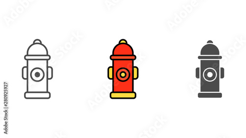 Fire hydrant vector icon sign symbol