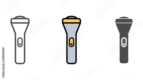 Flashlight vector icon sign symbol