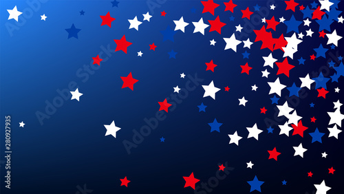 Colors of American Flag. USA Independence Day. . Invitation Background. Banner, Christmas and New Year card, Postcard, Packaging, Textile Print.