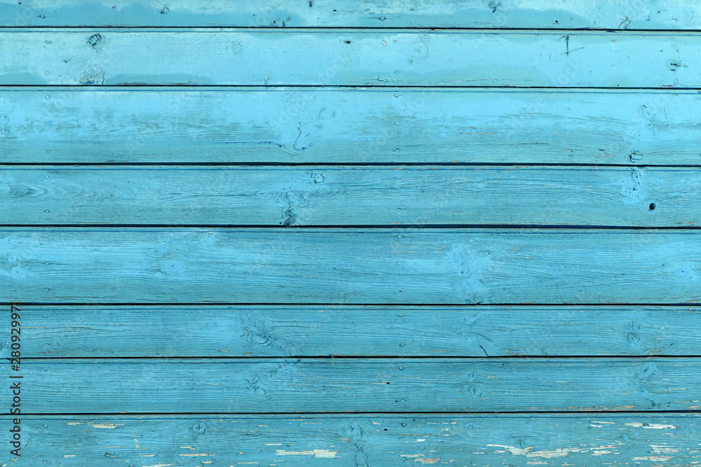 Fototapeta premium The old blue wood texture with natural patterns