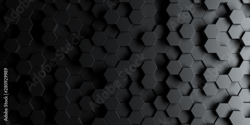Dark hexagon wallpaper or background © Leigh Prather
