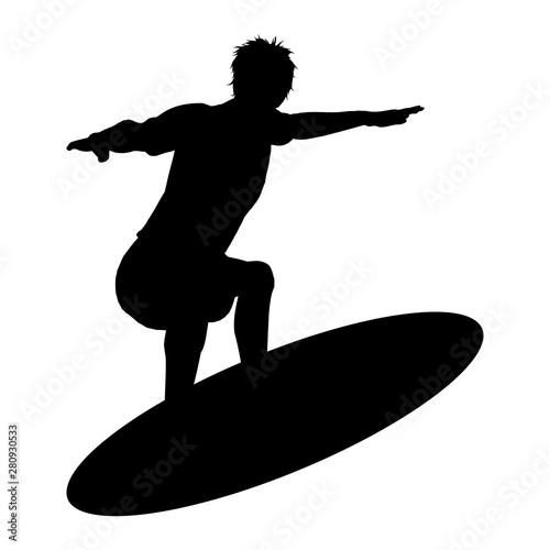 Surfer silhouette