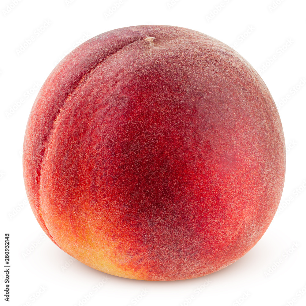 Peach isolated on white background, clipping path, full depth of field Peach isolated on white background, clipping path, full depth of field