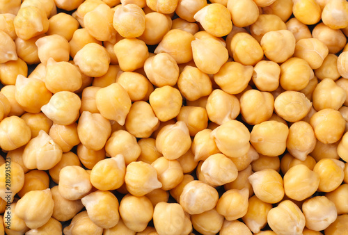 healthy food. chickpeas background. chickpeas texture. macro. top view