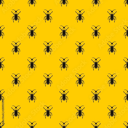 Beetle bug pattern seamless vector repeat geometric yellow for any design © ylivdesign