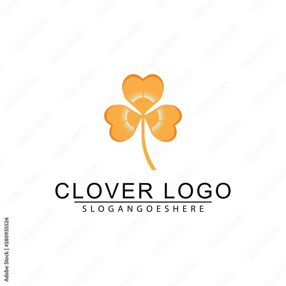 Fototapeta premium Clover leaf logo icon design template vector