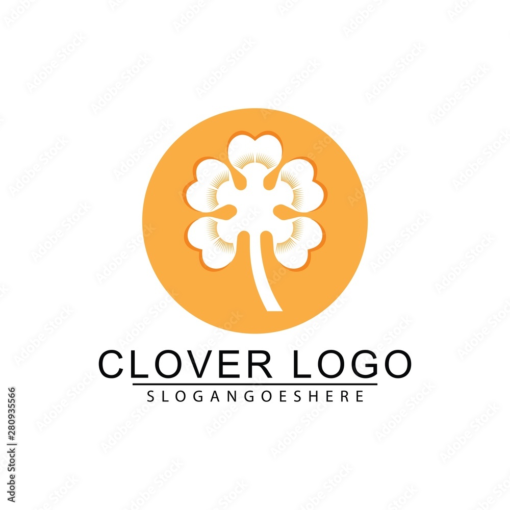 Clover leaf logo icon design template vector Clover leaf logo icon design template vector