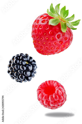 Berries on a white isolated background