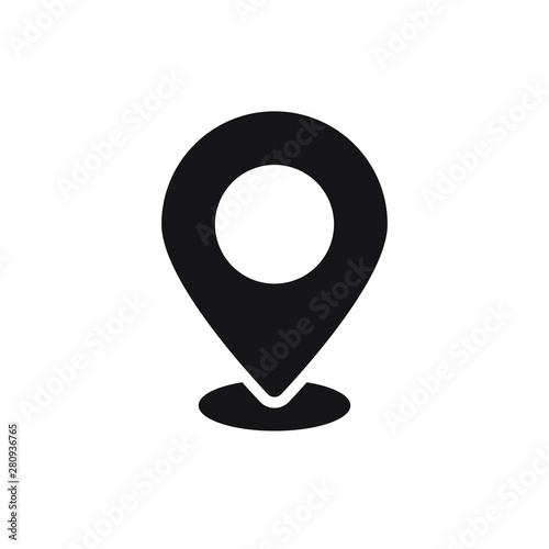 Maps pin. Location map icon.