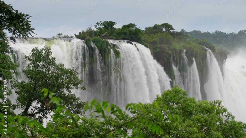 Iguazu falls seen from the Brasilian side of the national park Iguazu falls seen from the Brasilian side of the national park