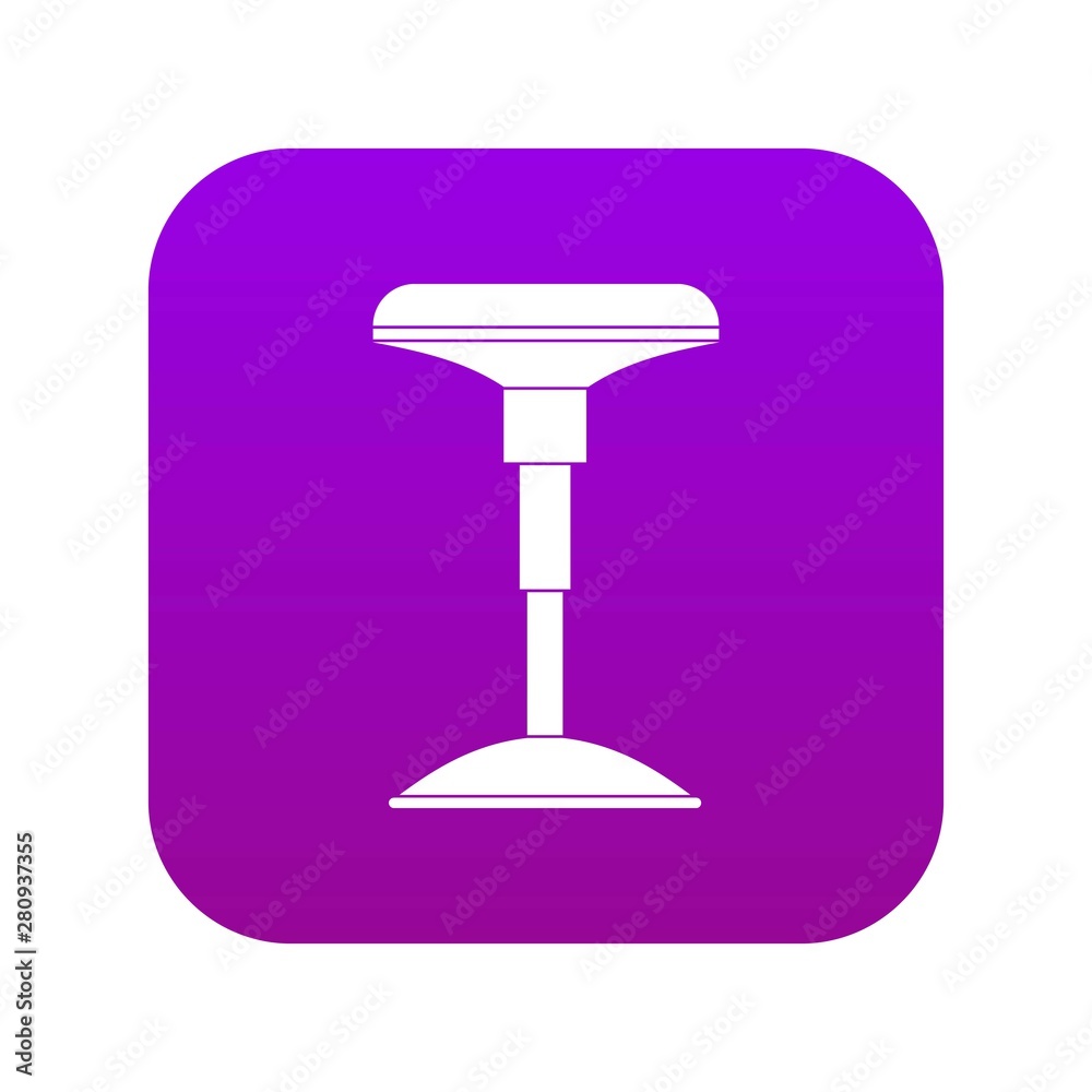 Bar stool icon digital purple for any design isolated on white vector illustration Bar stool icon digital purple for any design isolated on white vector illustration