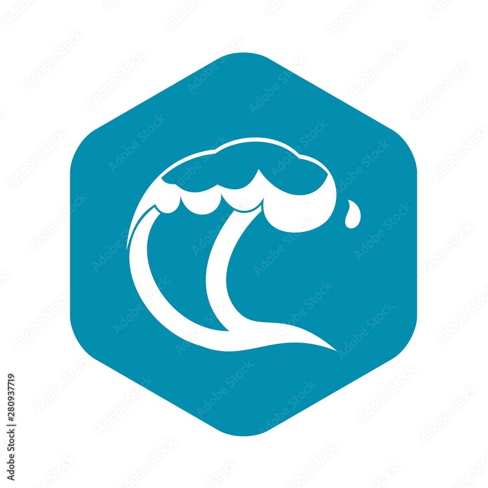 Ocean or sea wave icon. Simple illustration of ocean or sea wave vector icon for web Ocean or sea wave icon. Simple illustration of ocean or sea wave vector icon for web