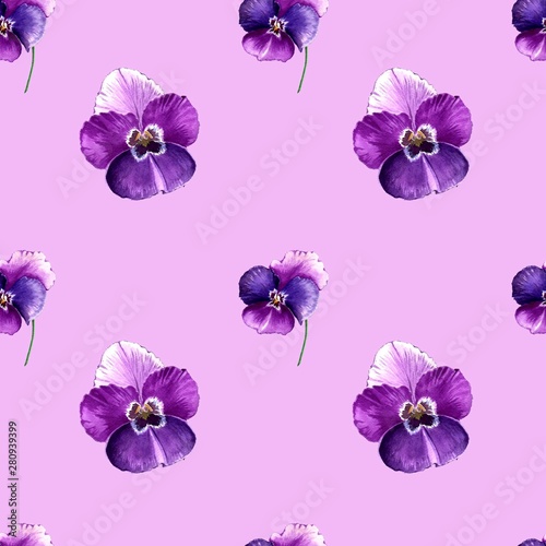 pansies flowers pattern, floral, pink, pansy, summer, spring, botany, nature, colorful, herb, herbal, botanic, blossom decoration, bouquet, beautiful, watercolor, art, draw, hand drawn, picture