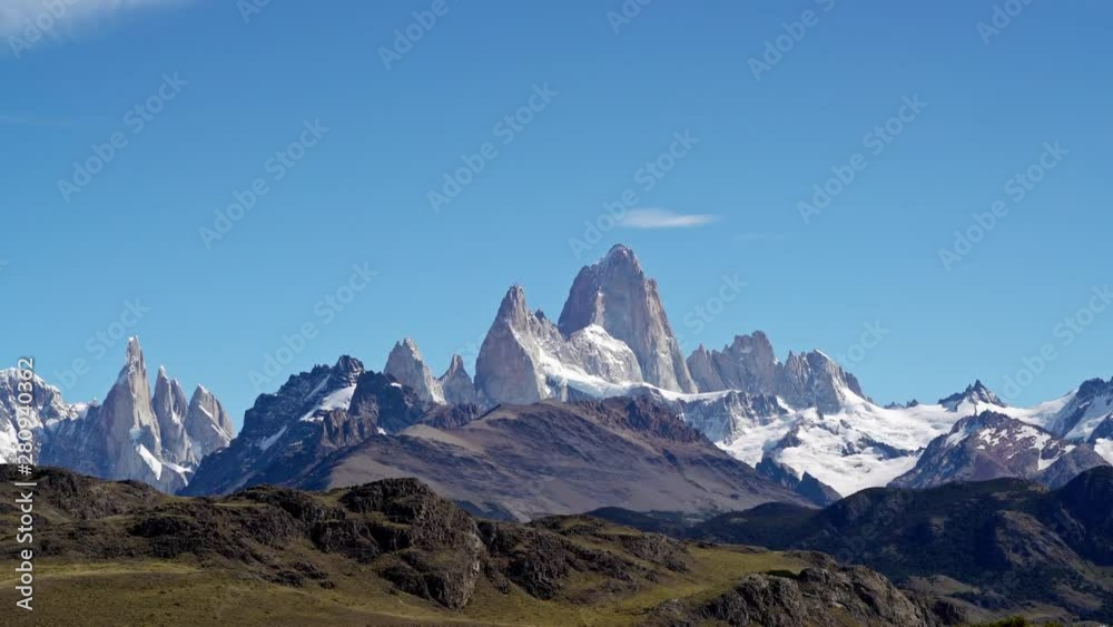 The Fitz Roy mountain range near El Chalten The Fitz Roy mountain range near El Chalten