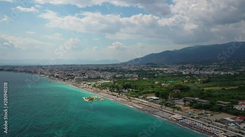 Wallpaper Mural Aerial drone video from famous seaside town and sandy beach of Kalamata, Messenia, South Peloponnese, Greece Torontodigital.ca