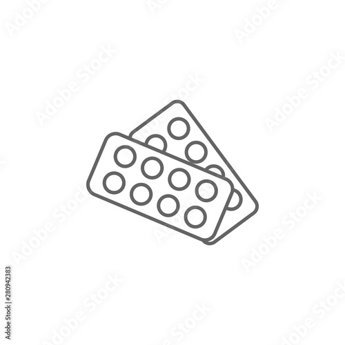 Drugs, pill icon. Element of medicine icon. Thin line icon