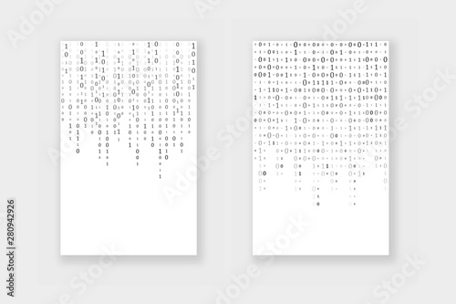 Black and white matrix design templates for brochures, flyers, mobile technologies, applications, logo, banners and infographic. Modern background. Vector business card.