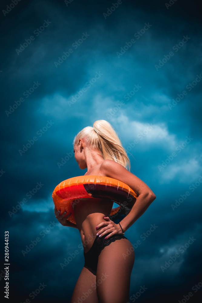 Girl butt or woman buttocks without cellulite. Firm buttocks in swimming  suit underwear. Beach party. Sexy buttocks. Sexy girl with big bum. Stock  Photo | Adobe Stock