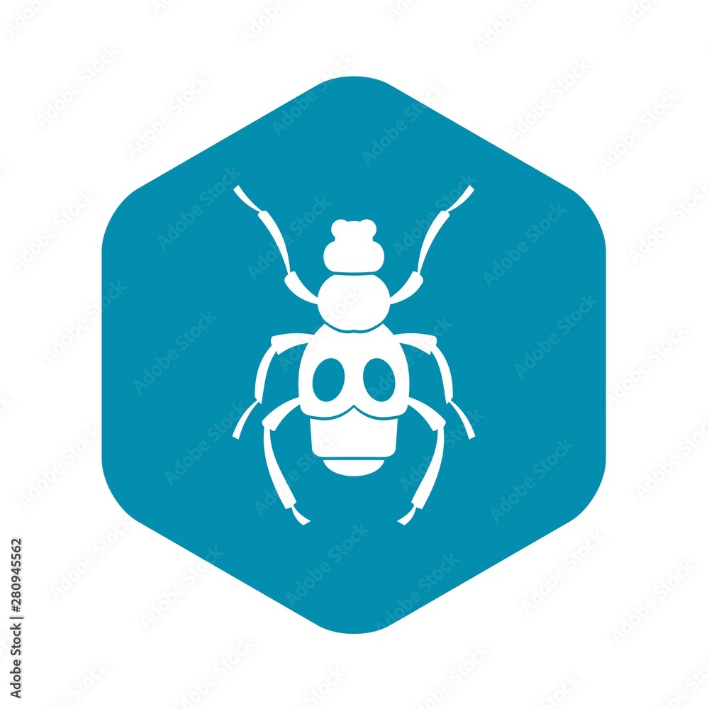 Beetle insect icon. Simple illustration of beetle insect vector icon for web