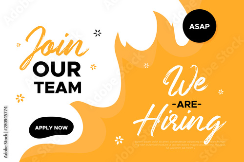 Join Our team banner design. Work poster. Vacancy background. Creative recruitment